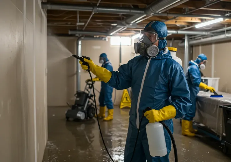 Basement Sanitization and Antimicrobial Treatment process in Gardere, LA